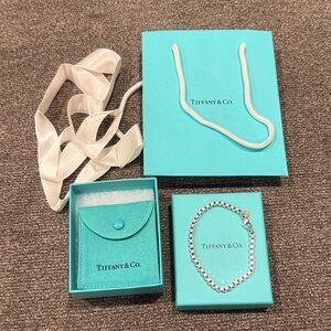 Auth Tiffany & Co. Silver Venetian Unisex Chain Link Bracelet 8”